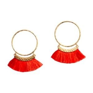 H&M statement earrings - hoops with tassel